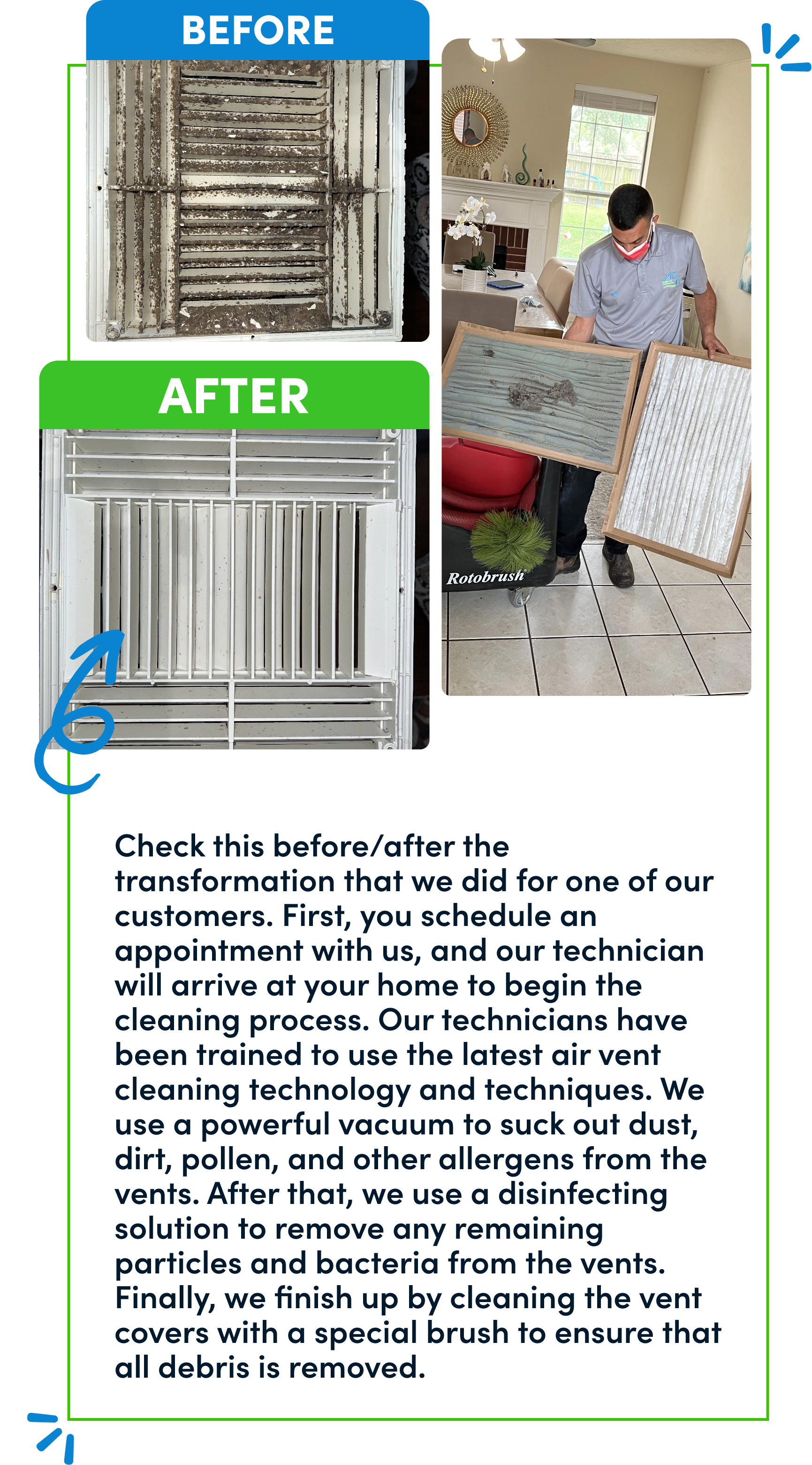 Clean and Green Air Duct Cleaning provides comprehensive air vent cleaning services for homes and businesses in Dallas-Fort Worth, Houston, and Austin, Texas. Trust us for superior indoor air quality and customer satisfaction.