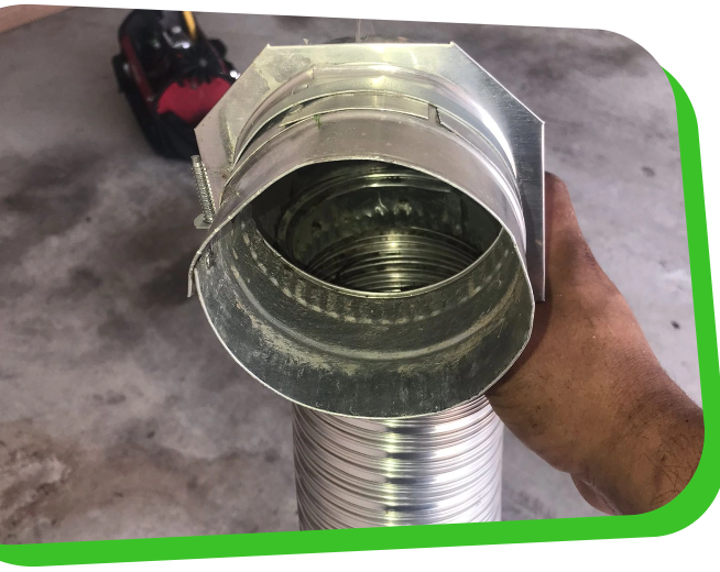 Clean and Green Air Duct Cleaning's comprehensive dryer vent cleaning service, improving your home's energy efficiency and reducing the risk of dryer fire in TX.